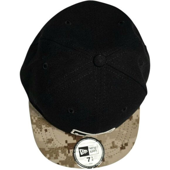 New Era Umpire Hat Black Desert Storm Army Camo MLB Fitted Cap 7 1/8 Baseball - Picture 8 of 10